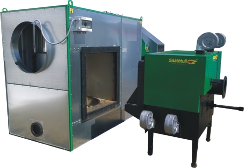The biomass hot-air generator is easy to install on grain dryers
