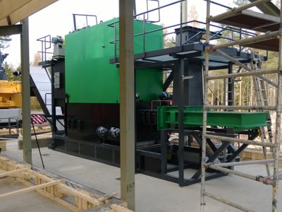 The boiler room is built around the boiler package