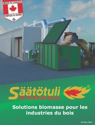 Brochure sur les solutions pour les industriels du bois: séchoir biomasse en continu, générateur à air chaud pour séchoir à bois, chaudières biomasse à eau chaude, chaufferies biomasse containérisées